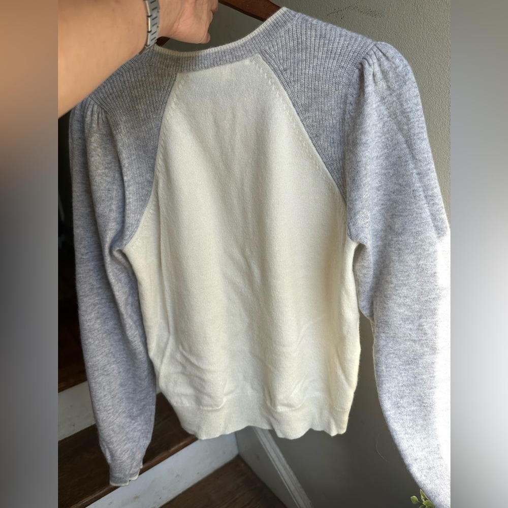 NWOT VERONICA BEARD 100% cashmere ALBERTINA Grey Sweater Jumper - Picture 4 of 5